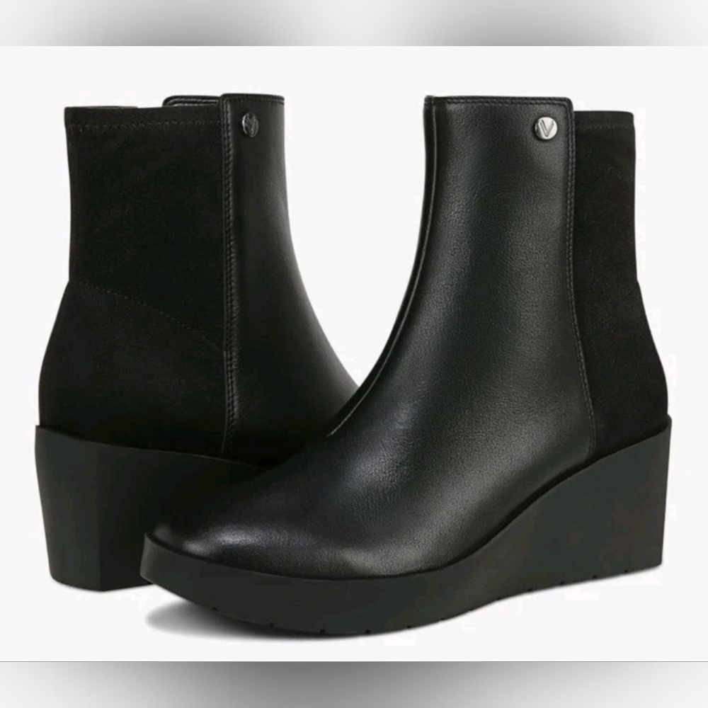 Size 6 - 🆕️ VIONIC Wedge Ankle Boots Skylar Leather